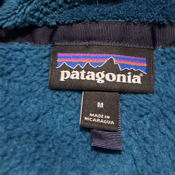Women's Patagonia Snap T Fleece Jacket SZ Medium Sweater Pullover Blue - Picture 10 of 13